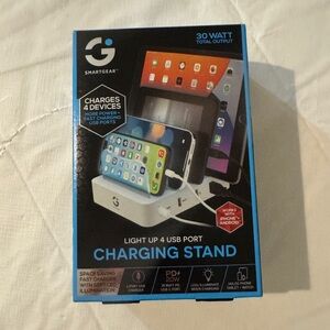 Charging Stand with LED Illumination - White